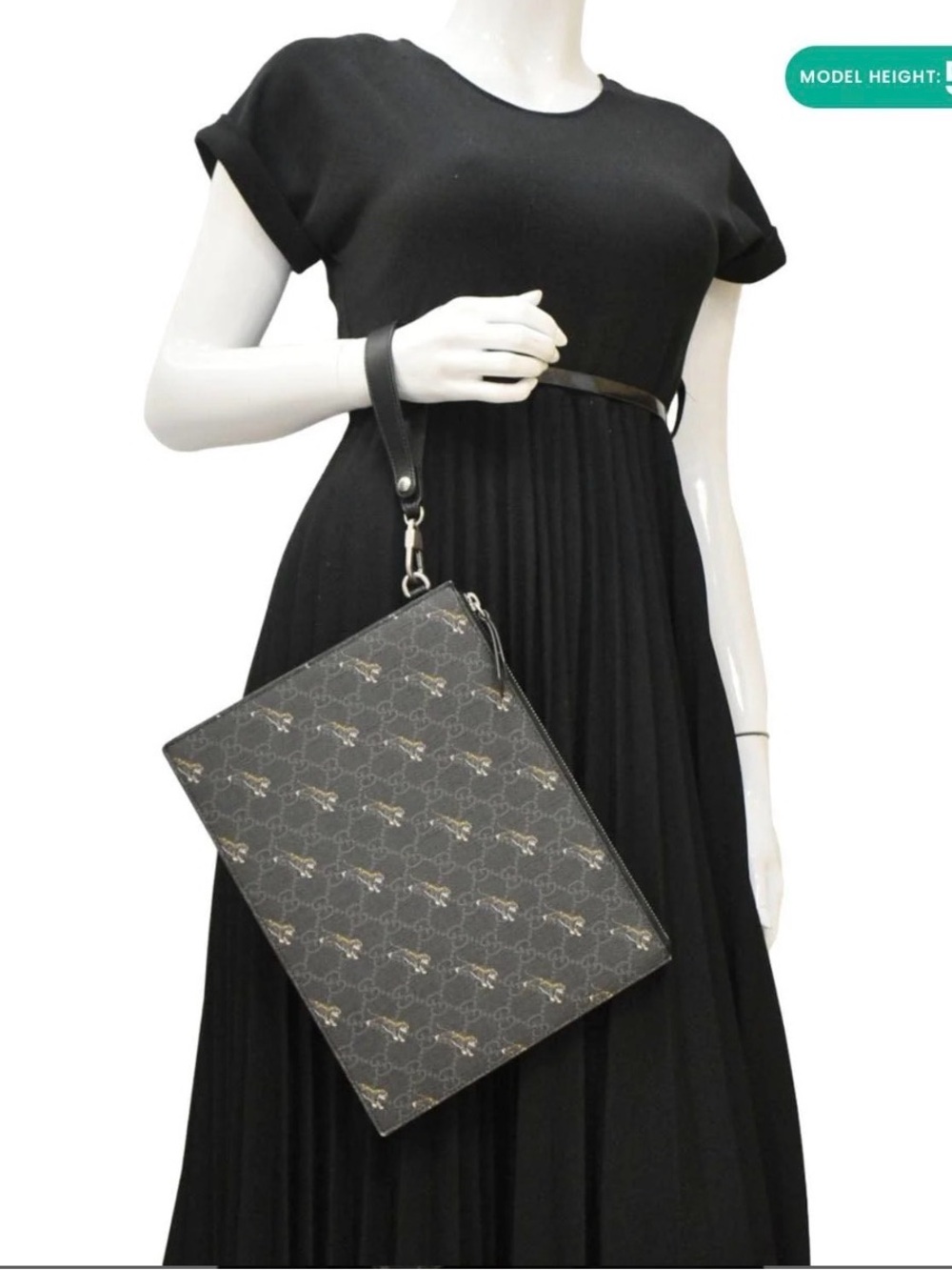 Gucci GG Supreme Tiger Print Clutch 575136